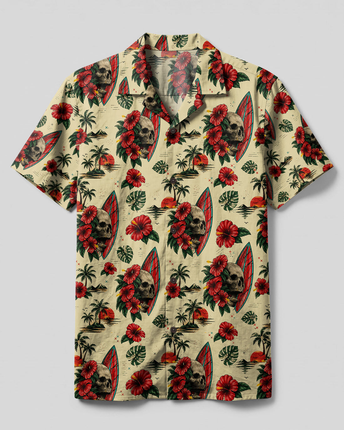 SURF SKULL PARADISE CAMP SHIRT  - TLTW0808263
