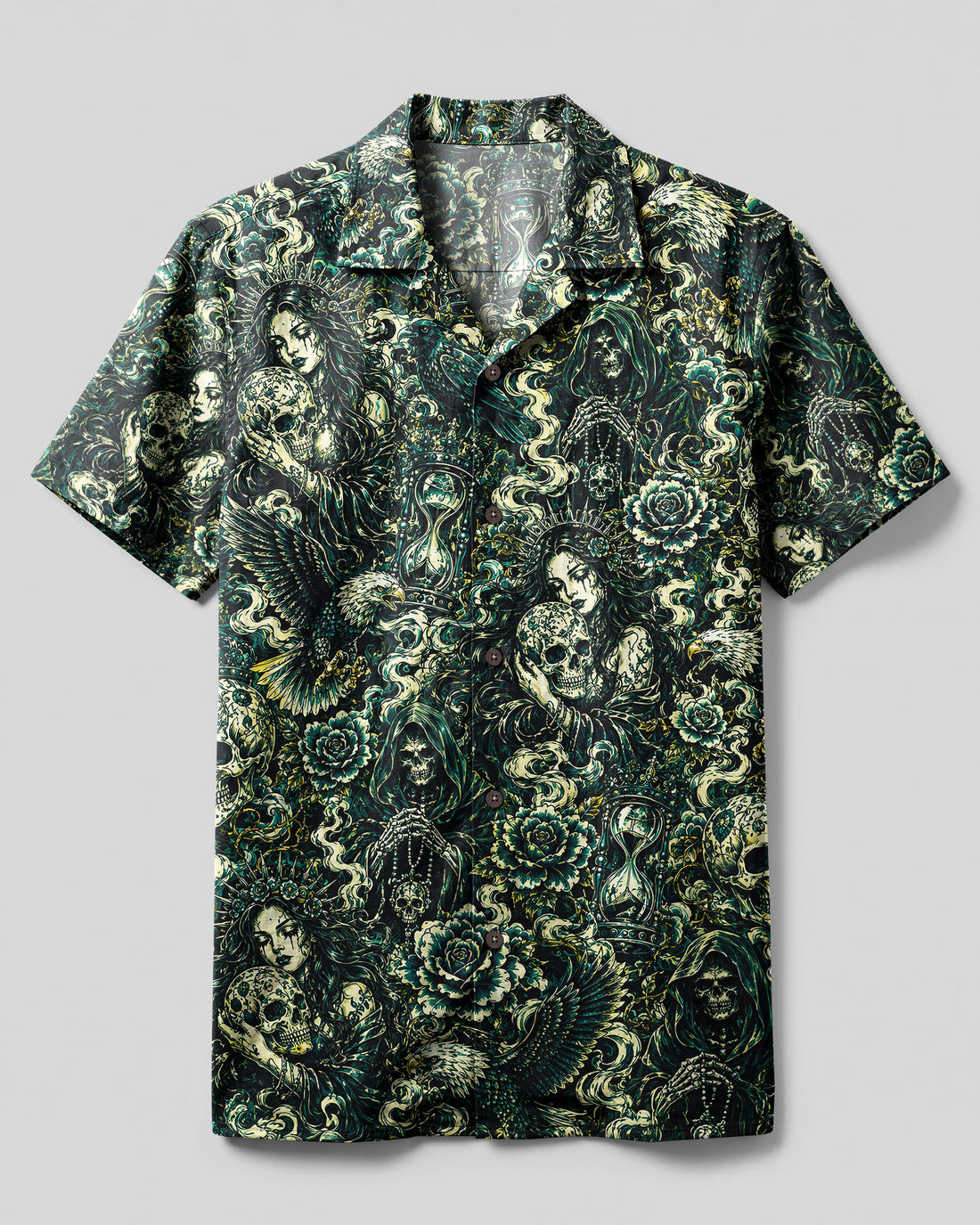 MYSTICAL SKULL DARK LEGACY CAMP SHIRT  - TLNT2108267