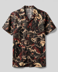 MOTHMAN NIGHTMARE VALLEY CAMP SHIRT - YHHG2409261