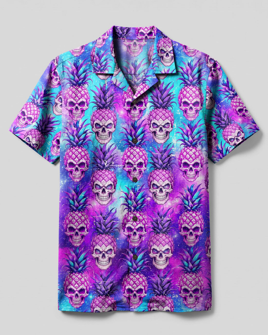 COSMIC PINEAPPLE SKULL CAMP SHIRT - TYLN1208263
