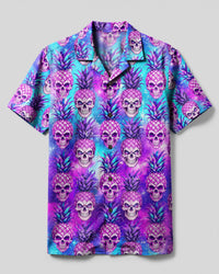 COSMIC PINEAPPLE SKULL CAMP SHIRT - TYLN1208263