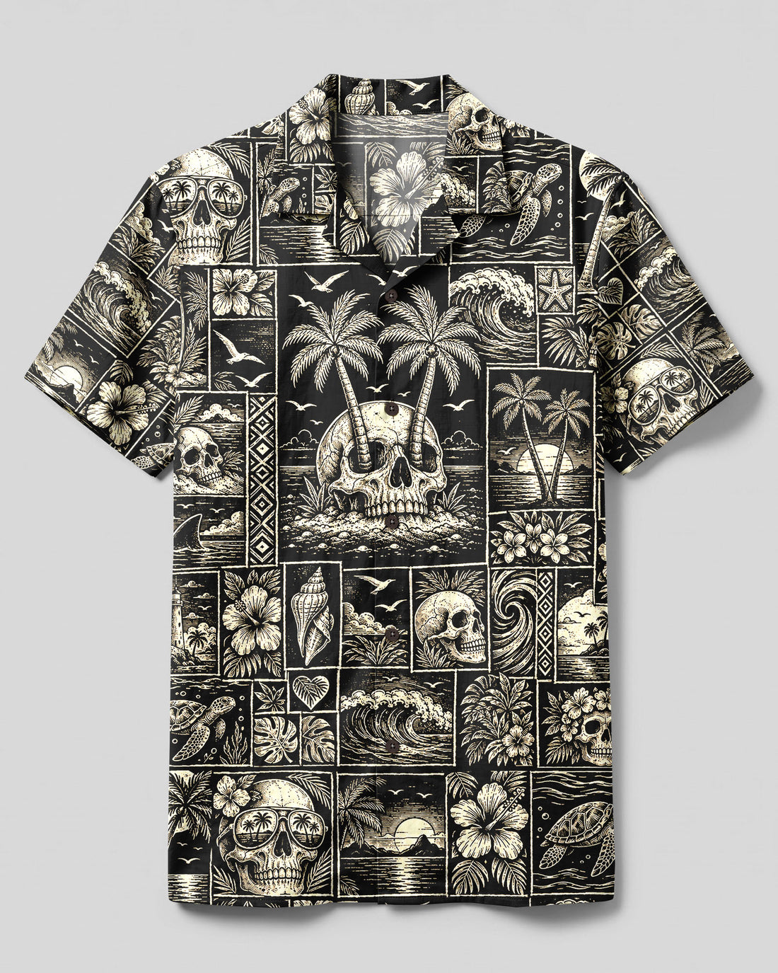 ISLAND SKULL GRID CAMP SHIRT - TYLN2109264