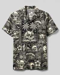 ISLAND SKULL GRID CAMP SHIRT - TYLN2109264