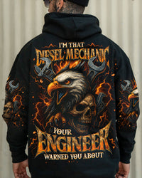 I'M THAT DIESEL MECHANIC EAGLE SKULL ALL OVER PRINT - TLNO2407251