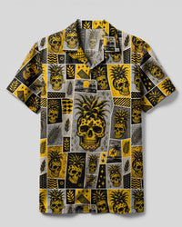 PINEAPPLE SKULL PARADISE CAMP SHIRT - TYPQ1208264