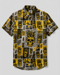 PINEAPPLE SKULL PARADISE BUTTON-DOWN COLLAR SHIRT - TYPQ1208263