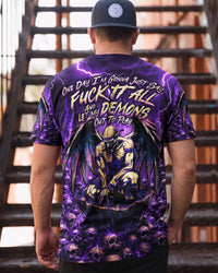 ONE DAY I'M GONNA JUST SAY DEMON SKULL WINGS ALL OVER PRINT - TLNO2005261