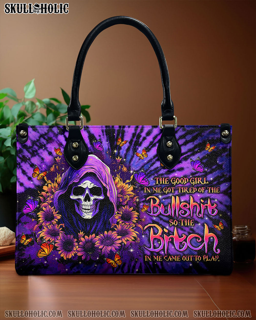 THE GOOD GIRL IN ME REAPER SUNFLOWER LEATHER HANDBAG - TLTW2109247