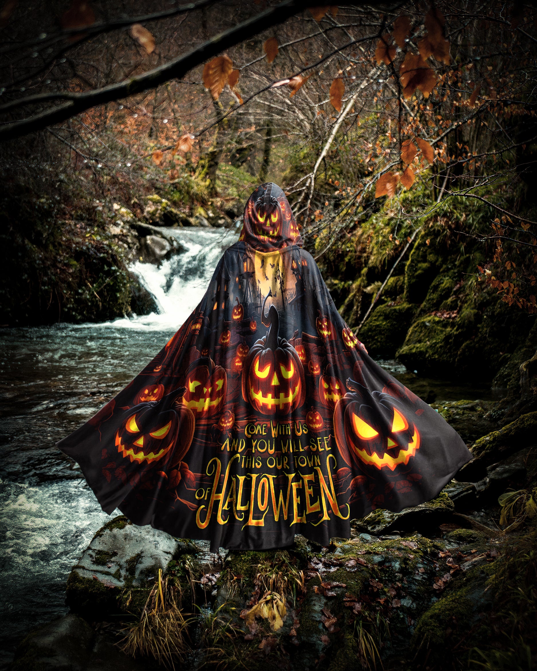 OUR TOWN OF HALLOWEEN HOODED CLOAK - TY0108233