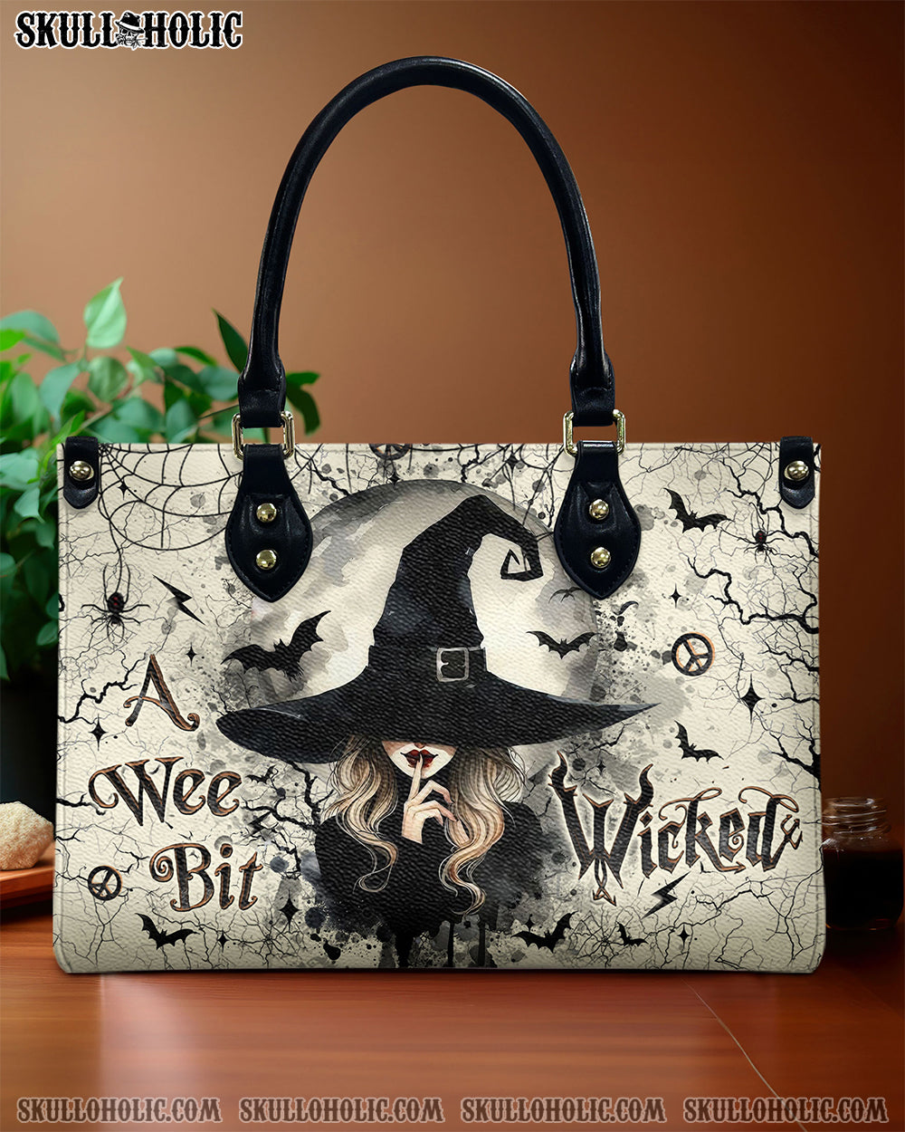 A WEE BIT WICKED HALLOWEEN LEATHER HANDBAG - YHLT1009244