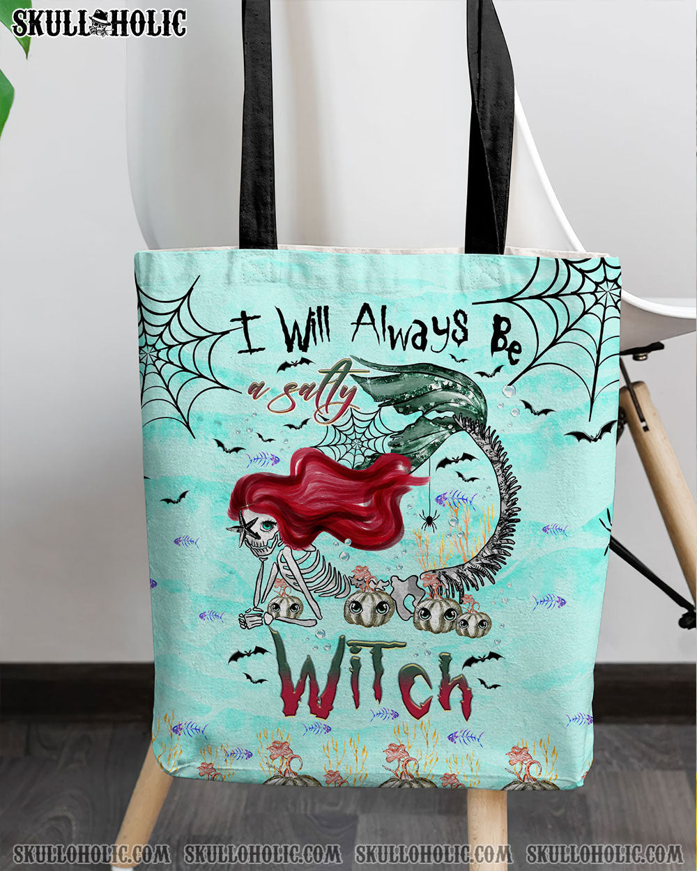 SALTY WITCH MERMAID HALLOWEEN TOTE BAG - TLTR2808237