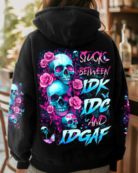 STUCK BETWEEN IDK IDC AND IDGAF ALL OVER PRINT - TYQY1010244