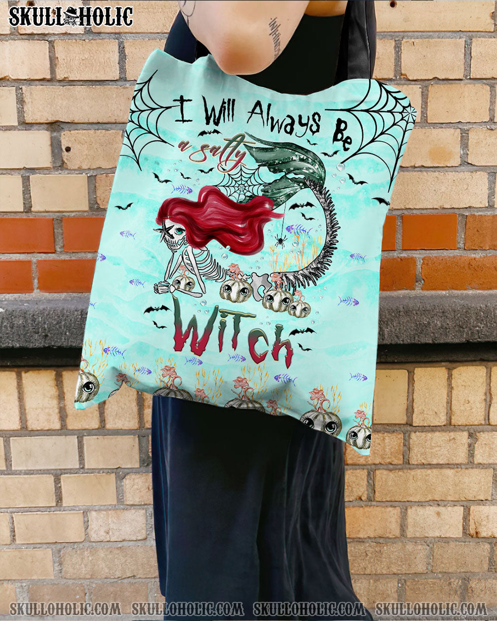 SALTY WITCH MERMAID HALLOWEEN TOTE BAG - TLTR2808237