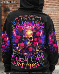 F OFF BUTTON SKULL ROSE ALL OVER PRINT - TLNO1501242