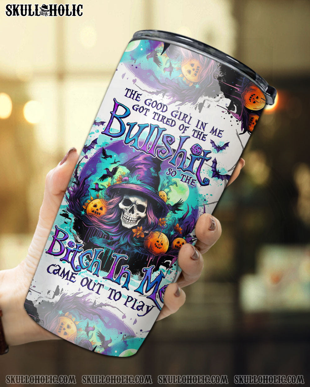 THE GOOD GIRL IN ME HALLOWEEN WITCH TUMBLER - TLNO1909232