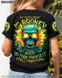 MY GIVE A F SUNFLOWER SKULL ALL OVER PRINT - TLNO1410232