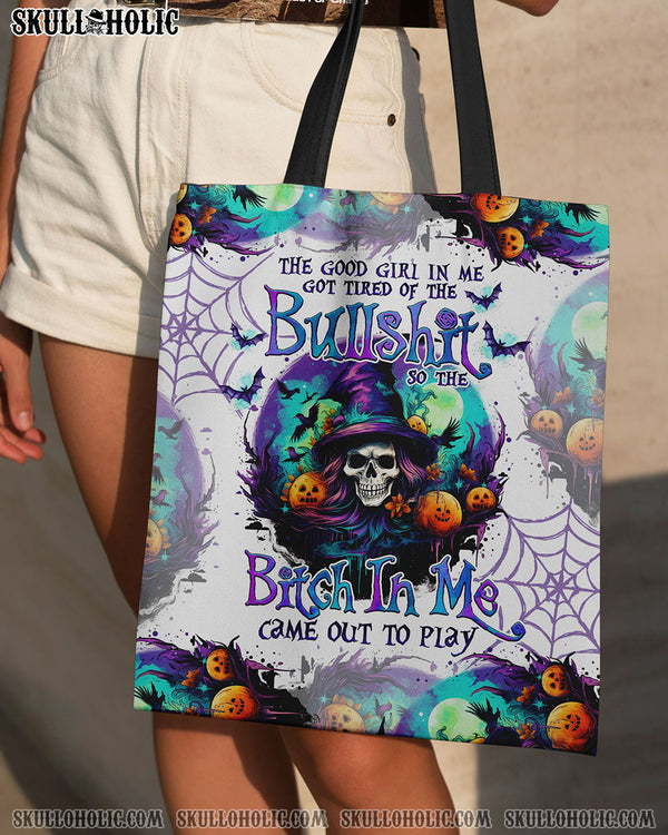THE GOOD GIRL IN ME HALLOWEEN WITCH TOTE BAG - TLNO1909234