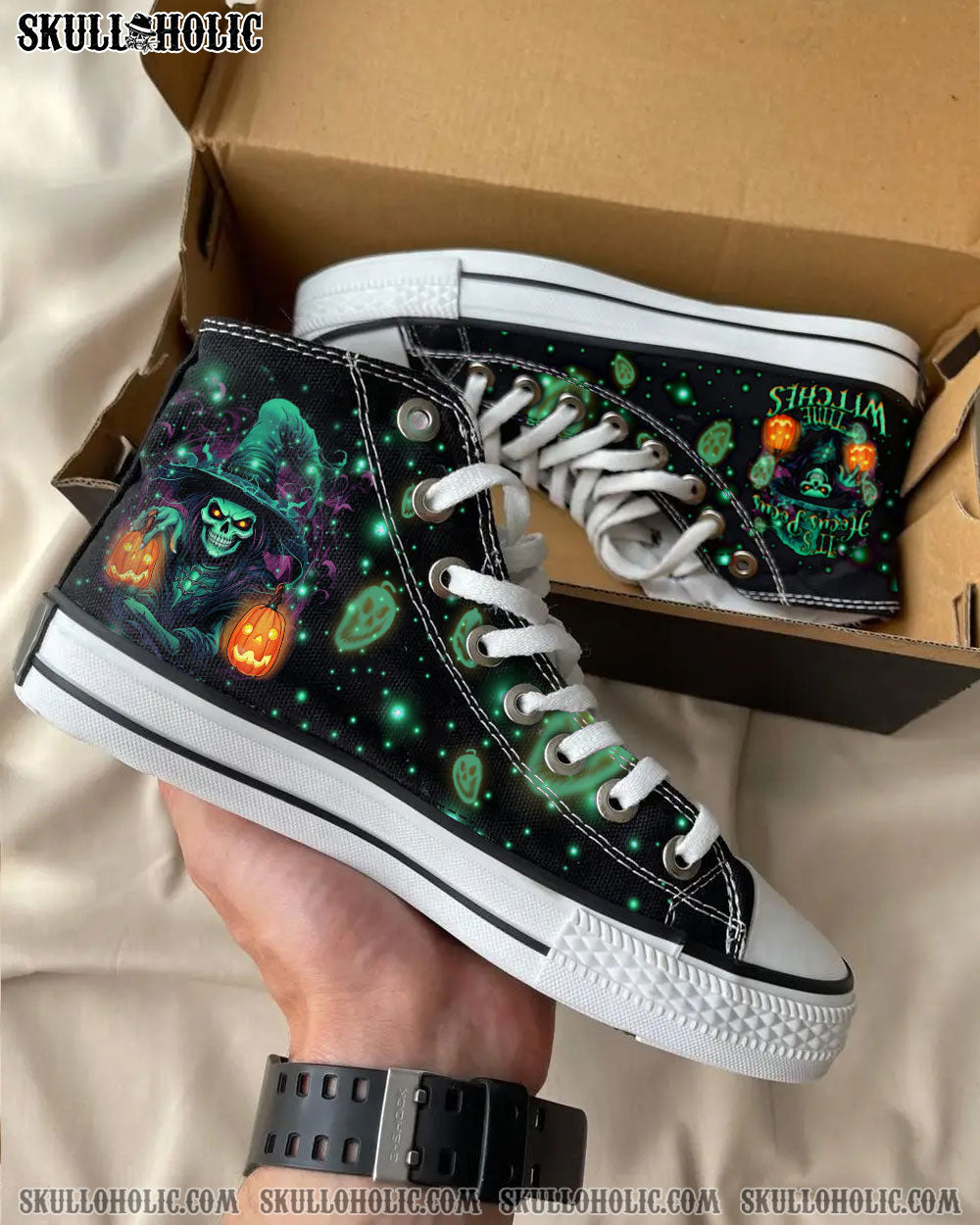 HOCUS POCUS HALLOWEEN HIGH TOP CANVAS SHOES - TYTD1808236