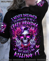 CRAZY GRANDMA SKULL ALL OVER PRINT - YHDU1507243