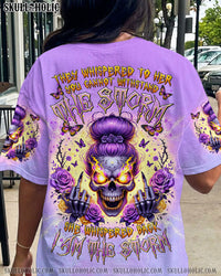I AM THE STORM SKULL MESSY BUN ALL OVER PRINT - TLTR0807241