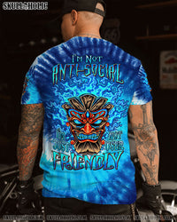 I'M NOT ANTI-SOCIAL TIKI SKULL TIE DYE ALL OVER PRINT - TLTW1606234