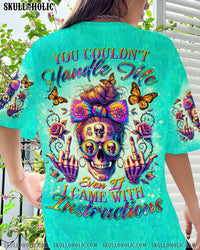 YOU COULDN'T HANDLE ME MESSY BUN SKULL ALL OVER PRINT - TLTR1906241