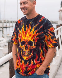 FIERY FIRE CROWN SKULL ALL OVER PRINT - TYPQ2210264
