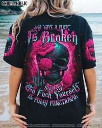 MY GIVE A F ROSE SKULL ALL OVER PRINT - TLNO0610231