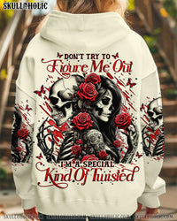 DON'T TRY TO FIGURE ME OUT SKULL LADY ALL OVER PRINT - TLNO1110242