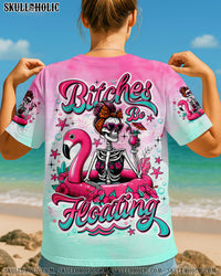 BI**HES BE FLOATING SKELETON ALL OVER PRINT  - TLNO0306252