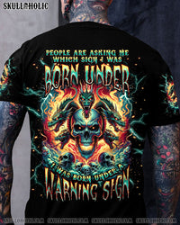 WARNING SIGN SKULL DRAGON ALL OVER PRINT - TLNT1305245