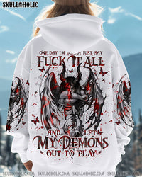 ONE DAY I'M GONNA JUST SAY DEMON SKULL LADY WINGS  ALL OVER PRINT - TLNO1510244