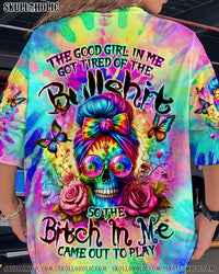 THE GOOD GIRL IN ME MESSY BUN TIE DYE ALL OVER PRINT - TYTM0705241