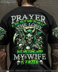 PRAYER IS THE BEST WAY SKULL ALL OVER PRINT - TYHI1505243