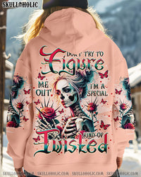 DON'T TRY TO FIGURE ME OUT SKULL LADY ALL OVER PRINT - TLNO1410241