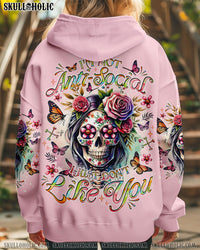 I’M NOT ANTISOCIAL I JUST DON’T LIKE YOU SKULL ALL OVER PRINT - TLNO1612241