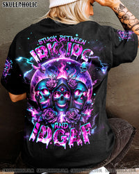 STUCK BETWEEN IDK IDC AND IDGAF 3 SKULLS ALL OVER PRINT - TLNT1912231