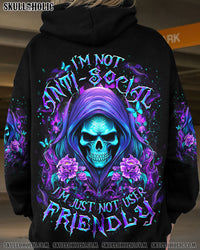 I'M NOT ANTI-SOCIAL MAD REAPER SKULL ALL OVER PRINT - YHDU0410232