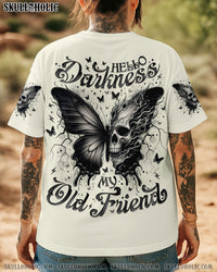 HELLO DARKNESS MY OLD FRIEND BUTTERFLY SKULL ALL OVER PRINT - TLNO1607253