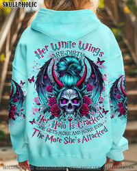 HER WHITE WINGS ARE DIRTY MESSY BUN WINGS  ALL OVER PRINT - TLNO0210242