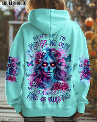 DON'T TRY TO FIGURE ME OUT SKULL LADY ALL OVER PRINT - TLNZ1809243
