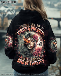 DON'T TRY TO FIGURE ME OUT SKULL LADY ALL OVER PRINT - TLPQ0110244