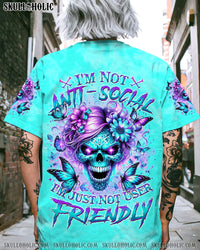 I'M NOT ANTI-SOCIAL MAD SKULL ALL OVER PRINT - YHKD2304244