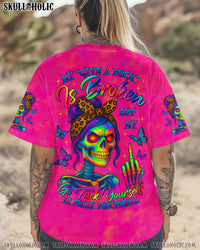 MY GIVE A F IS BROKEN SKULL MESSY BUN ALL OVER PRINT   - TLTR2705252