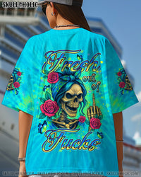 FRESH OUT OF F MESSY BUN TIE DYE  ALL OVER PRINT - TLNT1305251