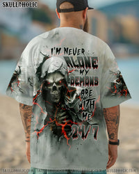 I'M NEVER ALONE MY DEMONS ARE WITH ME 24/7 ALL OVER PRINT - TLTW1403251