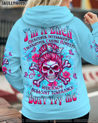 I'M A B DON'T TRY ME MESSY BUN ALL OVER PRINT - YHLT0511251