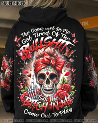THE GOOD GIRL IN ME MESSY BUN ALL OVER PRINT - TYTM2511231