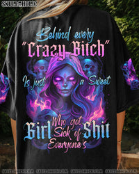 BEHIND EVERY CRAZY B SKULL ALL OVER PRINT - TYTD1801243