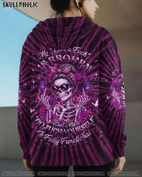 MY GIVE A F IS BROKEN MESSY BUN SKULL ALL OVER PRINT - YHHG2111251